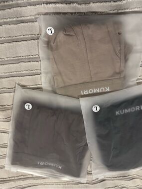 Kumori large boxer trunks  — Taupe, Charcoal, and Black Multipack
